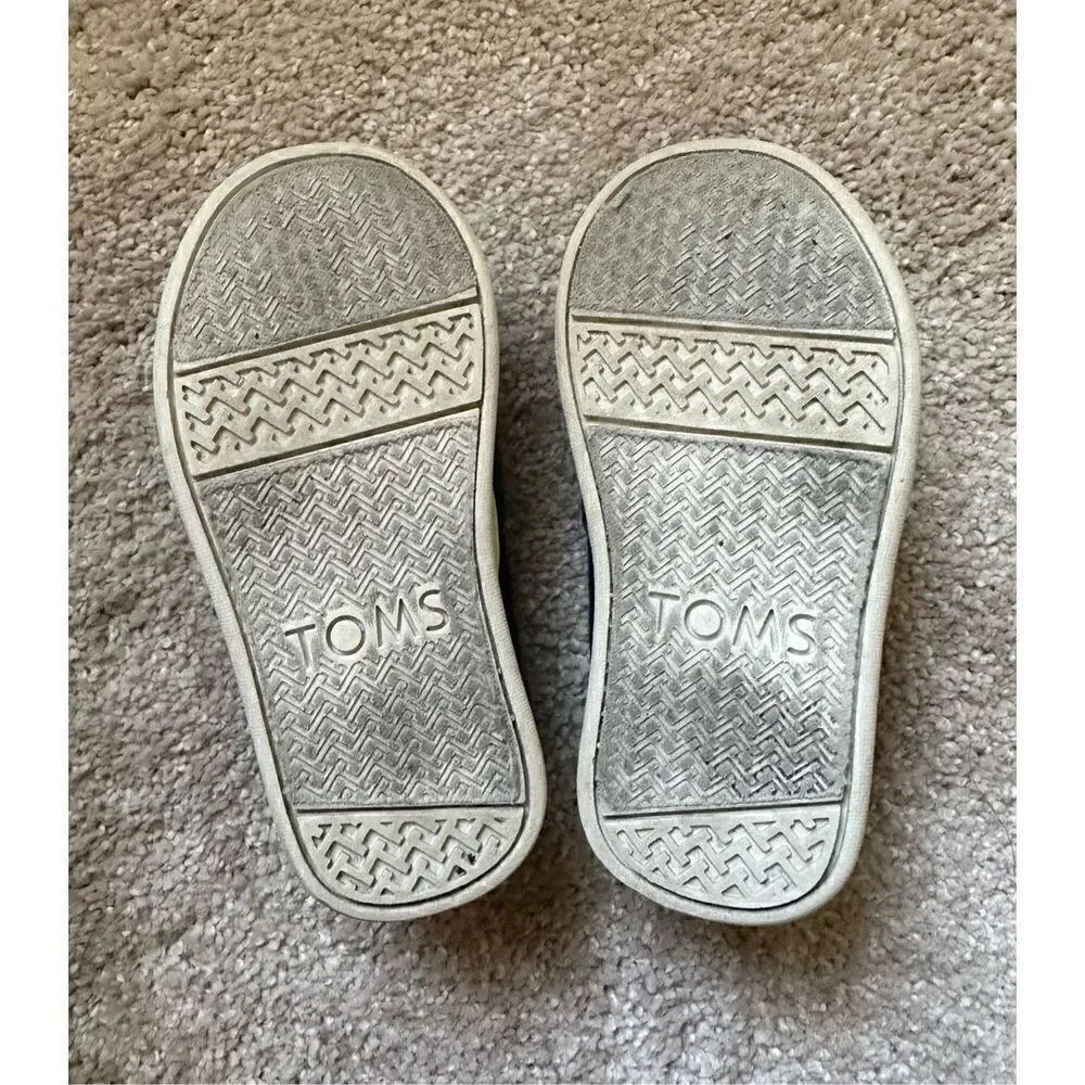 TOMS Alpargata Canvas Navy Blue Shoes - Toddler 5